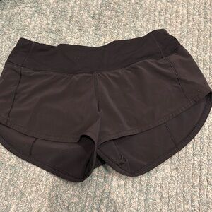 black lululemonn speed up shorts